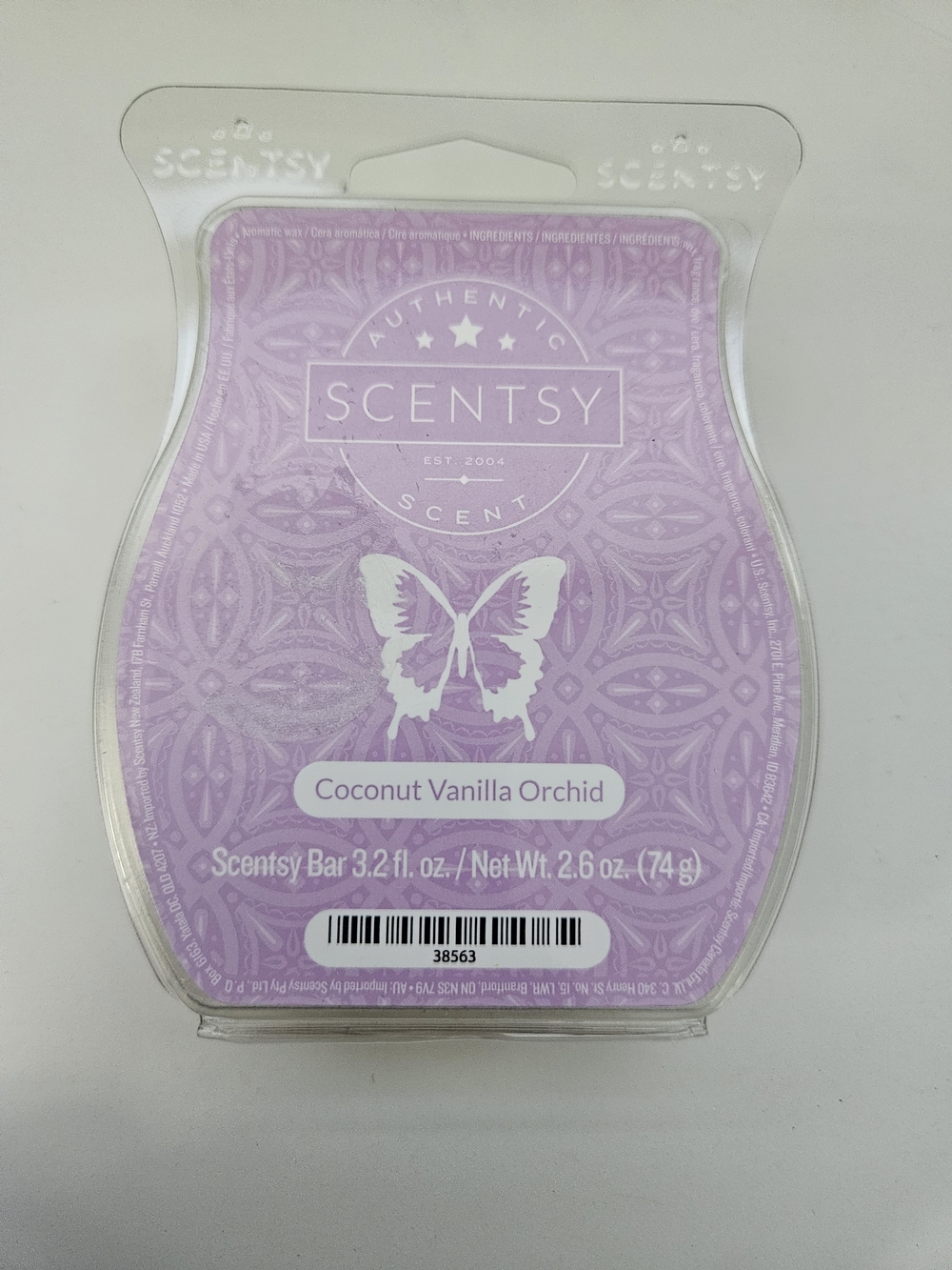 Scentsy Coconut Vanilla Orchid Wax Bar - Lavender